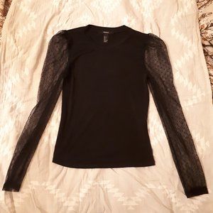Black long sleeve mesh shirt from Forever 21